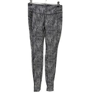 New Balance Stirrup Leggings Black White Striped Women's Medium‎